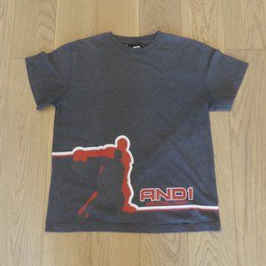 And One Basketball And1 Basketball Vintage Grey Large T-shirt